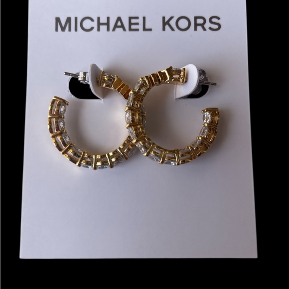 Michael Kors Gold Hoop Earrings - Picture 1 of 5